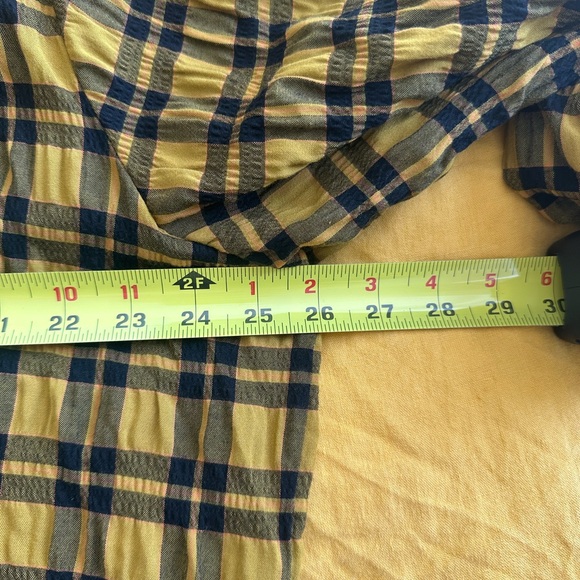 Wray Mini Quinn Dress Gold Plaid Brand New Without Tags - Picture 8 of 10